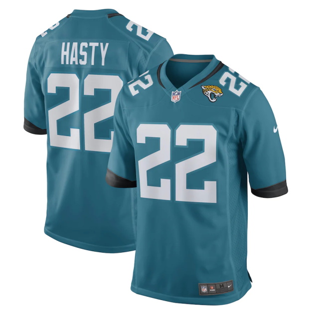 mens nike jamycal hasty teal jacksonville jaguars game player jersey